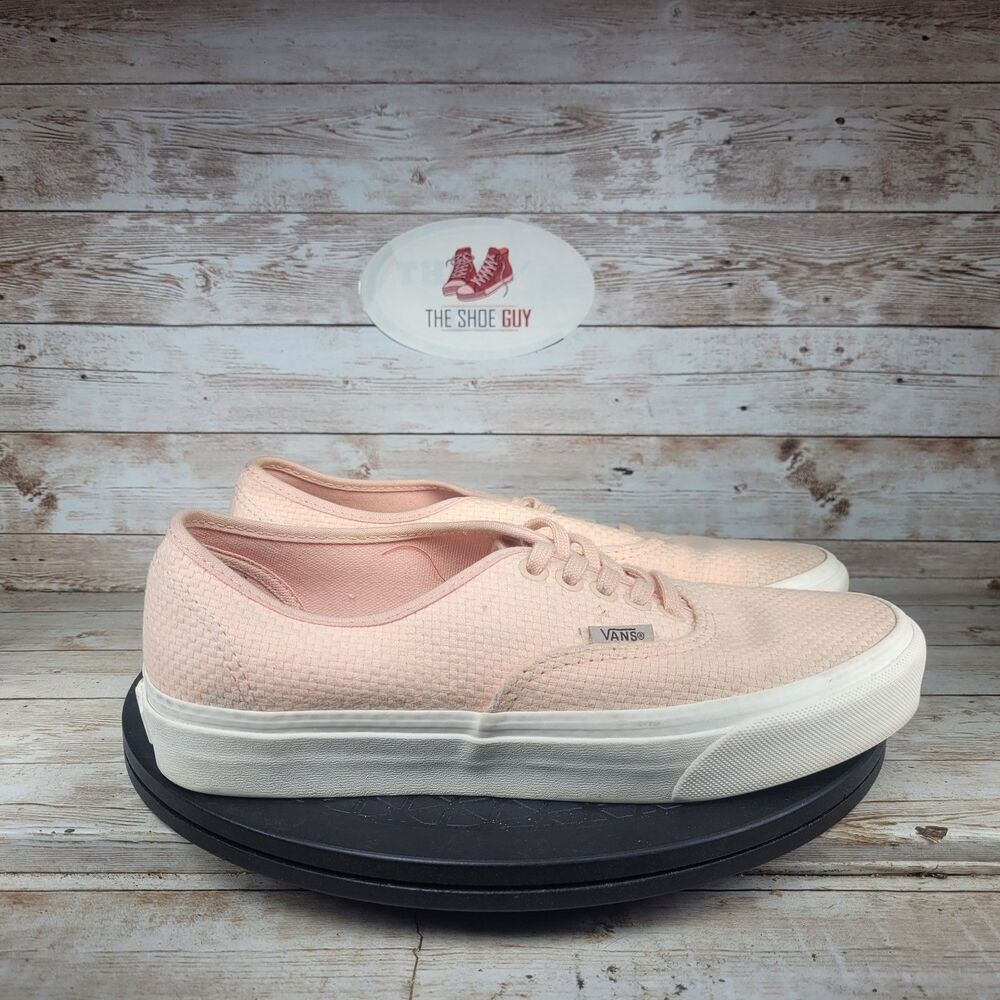 VANS Authentic Sneakers Men 7.5/women size 9 pink white shoes